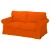 Bezug für ausziehbares 2-Sitzer-Sofa IKEA Ektorp – großes Modell - MV orange  