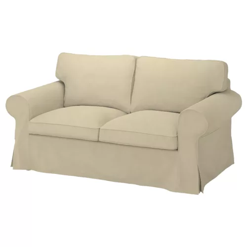 Bezug für ausziehbares 2-Sitzer-Sofa IKEA Ektorp – kleines Modell - Hanna beige  