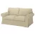 Bezug für ausziehbares 2-Sitzer-Sofa IKEA Ektorp – kleines Modell - Hanna beige  