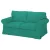 Bezug für ausziehbares 2-Sitzer-Sofa IKEA Ektorp – kleines Modell - Hanna türkis  