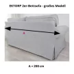 Bezug für ausziehbares 2-Sitzer-Sofa IKEA Ektorp – großes Modell - Hanna gelb  