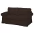 Bezug für ausziehbares 2-Sitzer-Sofa IKEA Ektorp – großes Modell - Hanna dunkelbraun  
