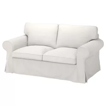   Bezug für ausziehbares 2-Sitzer-Sofa IKEA Ektorp – großes Modell - MV weiss