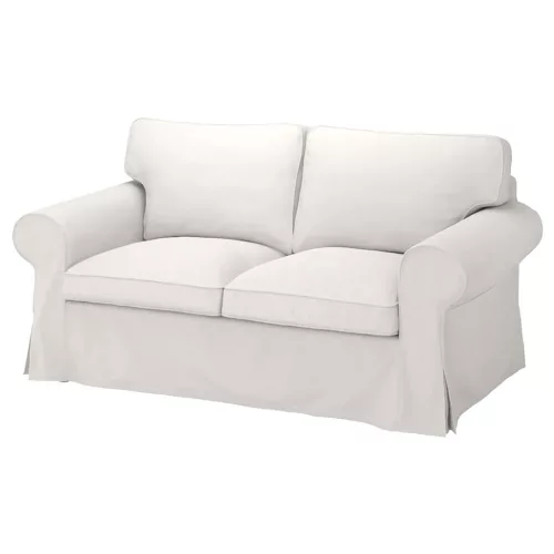 Bezug für ausziehbares 2-Sitzer-Sofa IKEA Ektorp – großes Modell - MV weiss