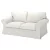 Bezug für ausziehbares 2-Sitzer-Sofa IKEA Ektorp – großes Modell - MV weiss