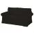 Bezug für festes 2-Sitzer-Sofa IKEA Ektorp – kleines Modell - MV schwarz