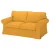 Bezug für festes 2-Sitzer-Sofa IKEA Ektorp – kleines Modell - Hanna gelb  