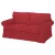 Bezug für festes 2-Sitzer-Sofa IKEA Ektorp – kleines Modell - Hanna rot  