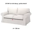 Bezug für festes 2-Sitzer-Sofa IKEA Ektorp – großes Modell - MV orange  