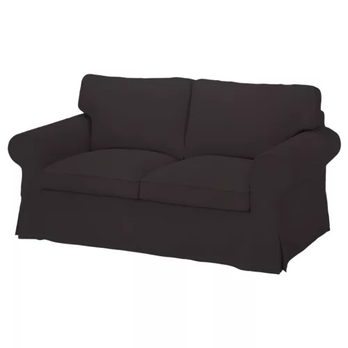 Bezug für festes 2-Sitzer-Sofa IKEA Ektorp – großes Modell - Hanna dunkelgrau  