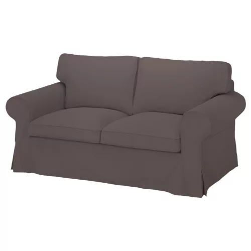 Bezug für festes 2-Sitzer-Sofa IKEA Ektorp – großes Modell - Hanna grau  