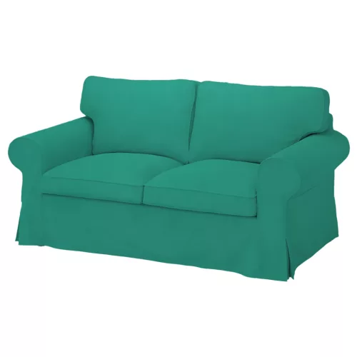 Bezug für festes 2-Sitzer-Sofa IKEA Ektorp – großes Modell - Hanna türkis  