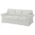 Bezug für ausziehbares 3-Sitzer-Sofa IKEA Ektorp (PIXBO) - Hanna gebrochenes weiss  