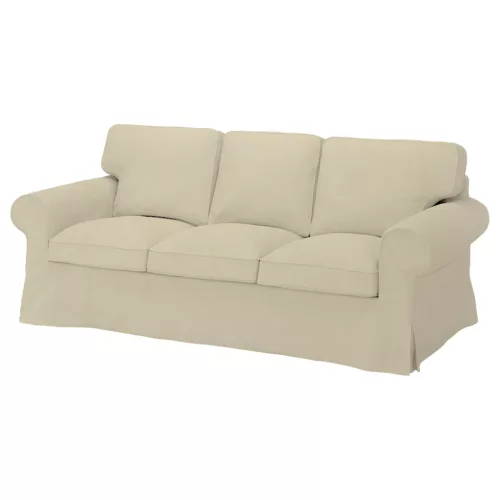 Bezug für ausziehbares 3-Sitzer-Sofa IKEA Ektorp (PIXBO) - Hanna beige  