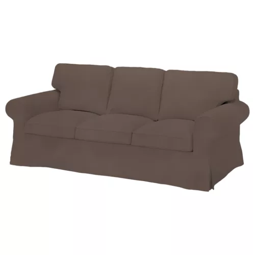 Bezug für ausziehbares 3-Sitzer-Sofa IKEA Ektorp (PIXBO) - Hanna hellbraun  
