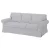 Bezug für ausziehbares 3-Sitzer-Sofa IKEA Ektorp (PIXBO) - Hanna hellgrau  