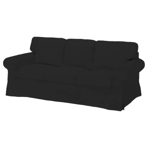 Bezug für ausziehbares 3-Sitzer-Sofa IKEA Ektorp (PIXBO) - MV schwarz