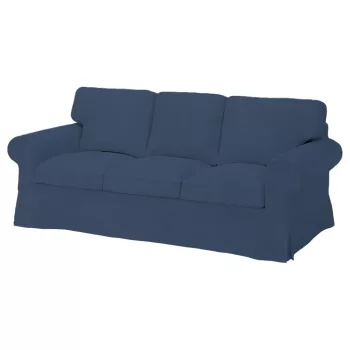   Bezug für festes 3-Sitzer-Sofa IKEA Ektorp - Hanna denimblau  