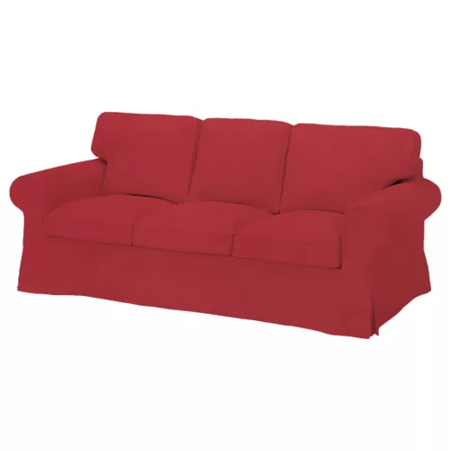 Bezug für festes 3-Sitzer-Sofa IKEA Ektorp - Hanna rot  