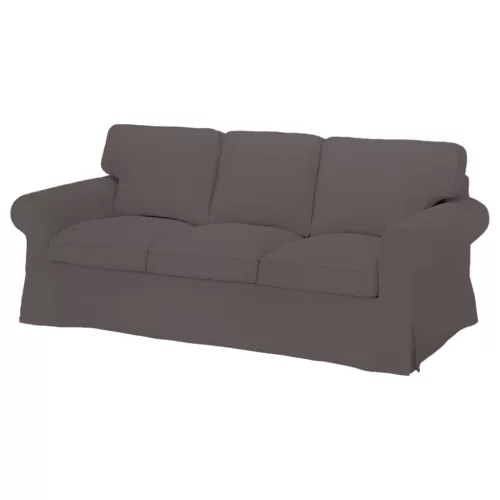 Bezug für festes 3-Sitzer-Sofa IKEA Ektorp - Hanna grau  