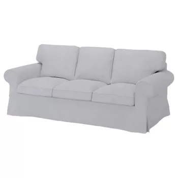  Bezug für festes 3-Sitzer-Sofa IKEA Ektorp - Hanna hellgrau  