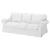 Bezug für festes 3-Sitzer-Sofa IKEA Ektorp - MV weiss