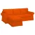 IKEA Ektorp Sofabezug für 3-Sitzer mit Récamiere links - MV orange  