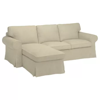   IKEA Ektorp Sofabezug für 3-Sitzer mit Récamiere links - Hanna beige  