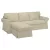 IKEA Ektorp Sofabezug für 3-Sitzer mit Récamiere links - Hanna beige  