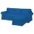 IKEA Ektorp Sofabezug für 3-Sitzer mit Récamiere rechts - MV meerblau