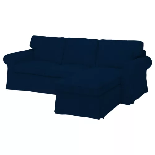 IKEA Ektorp Sofabezug für 3-Sitzer mit Récamiere rechts - MV dunkelblau  