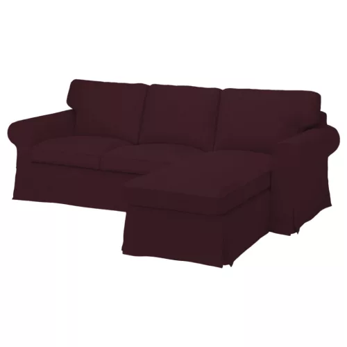 IKEA Ektorp Sofabezug für 3-Sitzer mit Récamiere rechts - MV dunkelbraun  