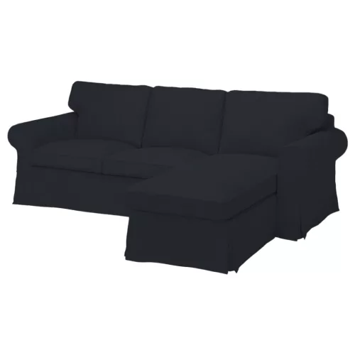 IKEA Ektorp Sofabezug für 3-Sitzer mit Récamiere rechts - MV grau  