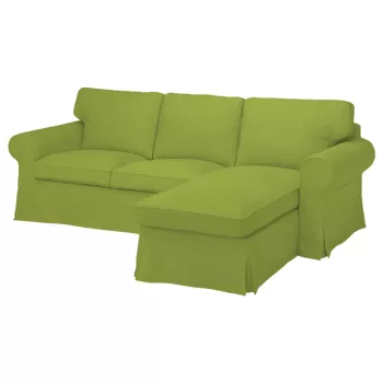   IKEA Ektorp Sofabezug für 3-Sitzer mit Récamiere rechts - Hanna grün  