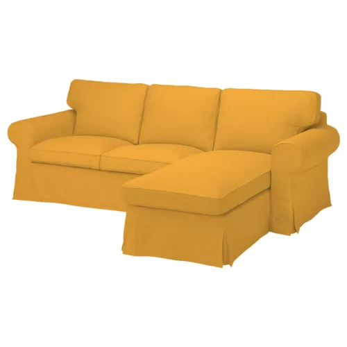 IKEA Ektorp Sofabezug für 3-Sitzer mit Récamiere rechts - Hanna gelb  