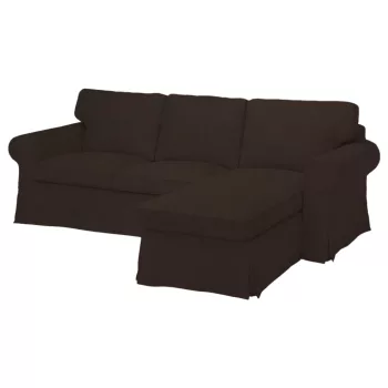   IKEA Ektorp Sofabezug für 3-Sitzer mit Récamiere rechts - Hanna dunkelbraun  