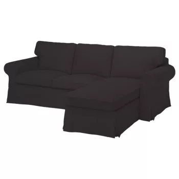   IKEA Ektorp Sofabezug für 3-Sitzer mit Récamiere rechts - Hanna dunkelgrau  