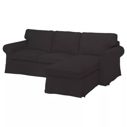 IKEA Ektorp Sofabezug für 3-Sitzer mit Récamiere rechts - Hanna dunkelgrau  