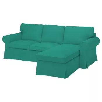   IKEA Ektorp Sofabezug für 3-Sitzer mit Récamiere rechts - Hanna türkis  
