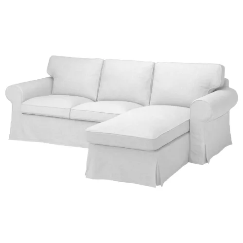 IKEA Ektorp Sofabezug für 3-Sitzer mit Récamiere rechts - MV weiss