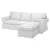 IKEA Ektorp Sofabezug für 3-Sitzer mit Récamiere rechts - MV weiss