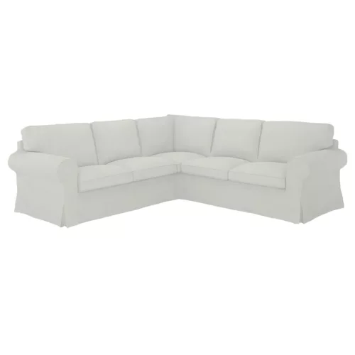 IKEA Ektorp Ecksofa-Bezug – für ausziehbare Sofas - Hanna gebrochenes weiss  