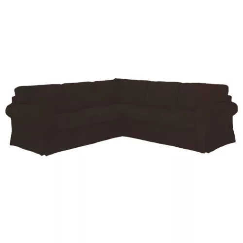IKEA Ektorp Ecksofa-Bezug – für ausziehbare Sofas - Hanna dunkelbraun  