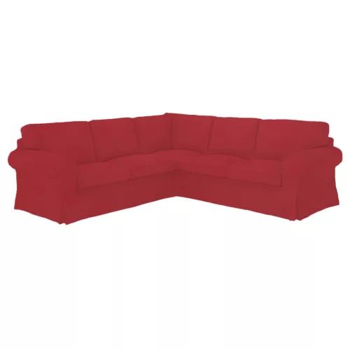 IKEA Ektorp Ecksofa-Bezug – für ausziehbare Sofas - Hanna rot  