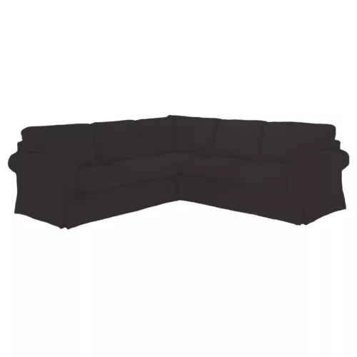 IKEA Ektorp Ecksofa-Bezug – für feste Sofas - Hanna dunkelgrau  