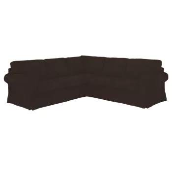   IKEA Ektorp Ecksofa-Bezug – für feste Sofas - Hanna dunkelbraun  