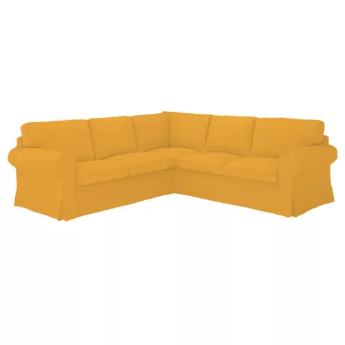 IKEA Ektorp Ecksofa-Bezug – für feste Sofas - Hanna gelb  