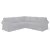 IKEA Ektorp Ecksofa-Bezug – für feste Sofas - Hanna hellgrau  